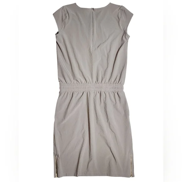 Albion Fit Going Places Midi Dress Tan Size Medium - Picture 8 of 12